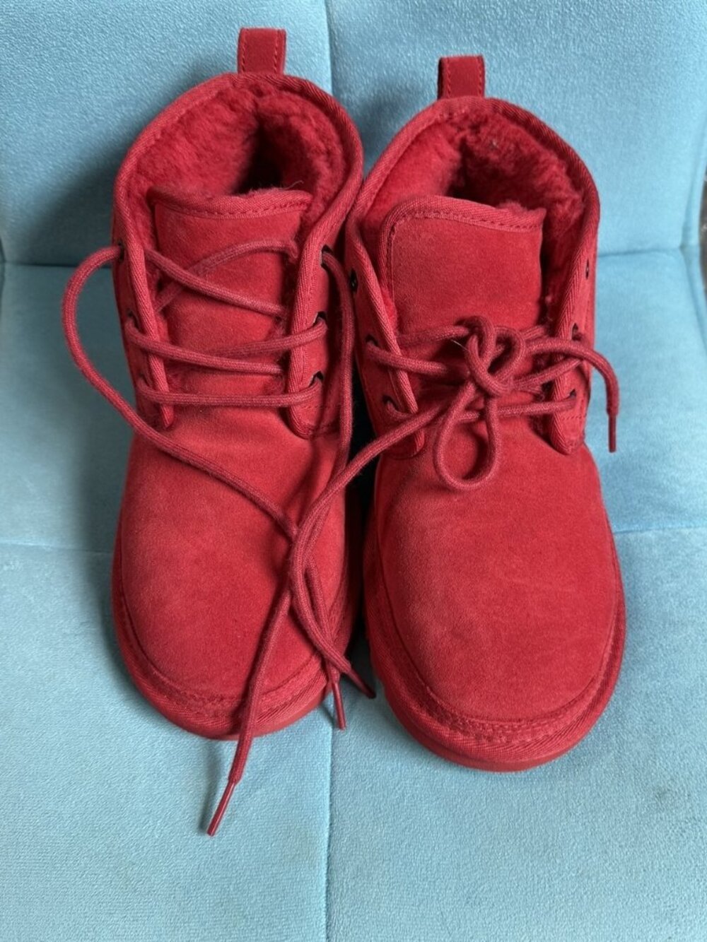 Ugg Men's Neumel Boots Size 9M Red Lace Up Chukka 3236